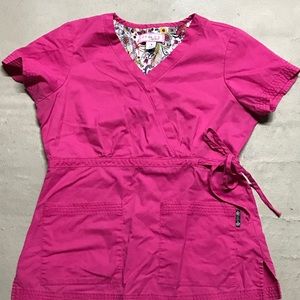Pink Koi Katelynn Scrub top